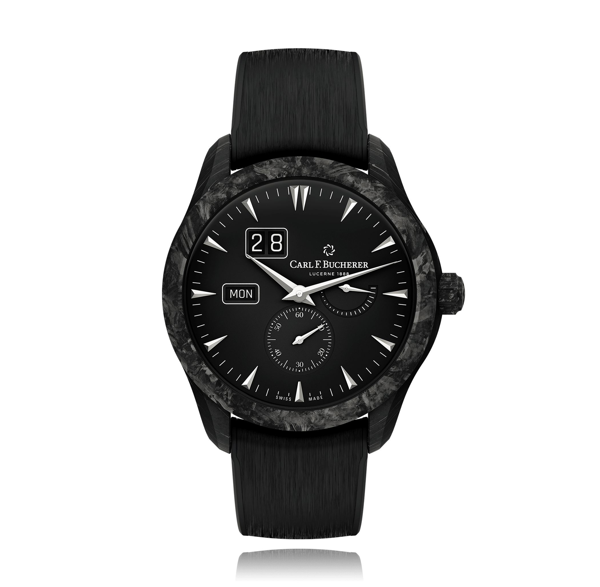 Manero Peripheral BigDate Black Bucherer United Kingdom